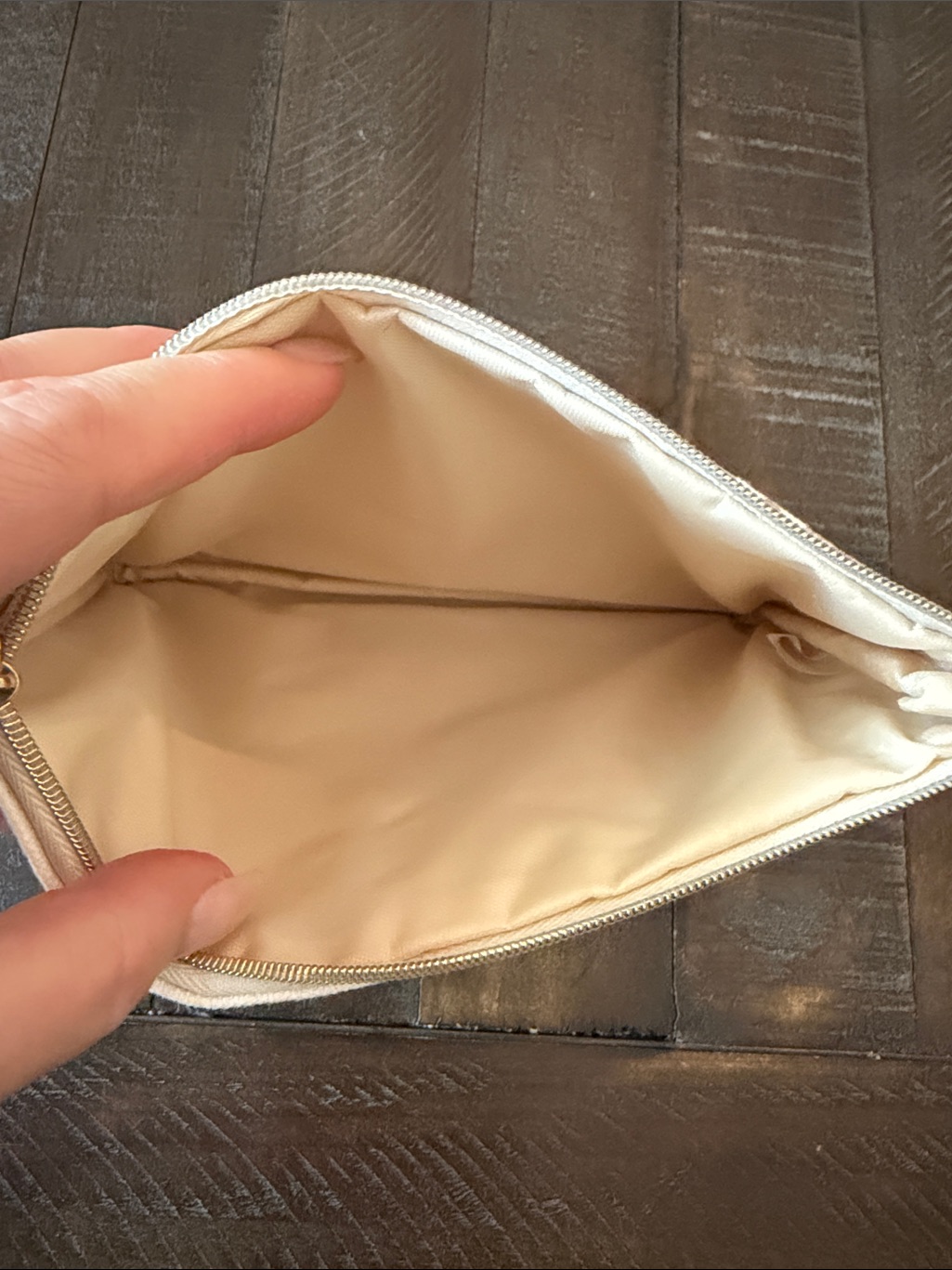 Altar'd State Rose Gold Floral Rose Gold Metallic Keychain Wallet Pouch — image 6 of 7
